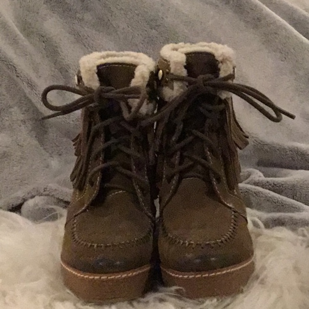 Sam Edelman Olive Suede wedge Bootie